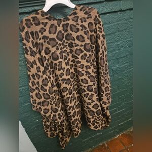 Leopard Print Poncho